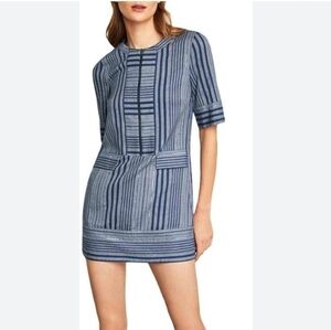 BCBGMAXAZRIA Nwt $228.00 Chambray‎ Women's Tonal Canyon Shift Dress XXS